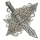 gothic sword tattoo tattoo design idea