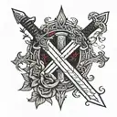 gothic sword tattoo tattoo design idea