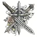 gothic sword tattoo tattoo design idea