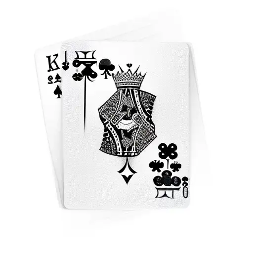  King of diamonds playing card with joker in the center and the hahaha on top  tattoo design idea
