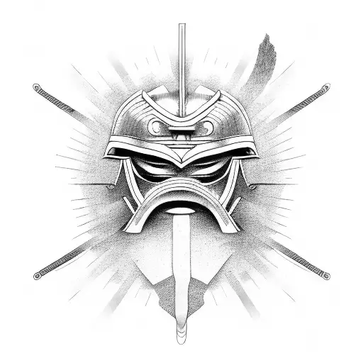 chief samurai mask  tattoo design idea