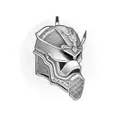 chief samurai mask  tattoo design idea