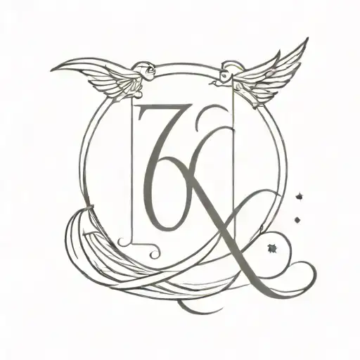 616 angel number tattoo design idea