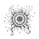 Sunflower tattoo design idea