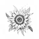 Sunflower tattoo design idea