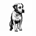 a labrador retriever tattoo design idea