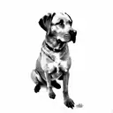 a labrador retriever tattoo design idea