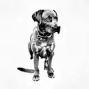 a labrador retriever tattoo design idea