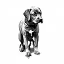 a labrador retriever tattoo design idea