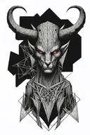 devil wings holding tattoo design idea