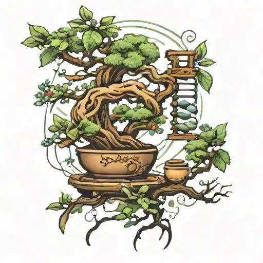 bonsai dna tattoo design idea