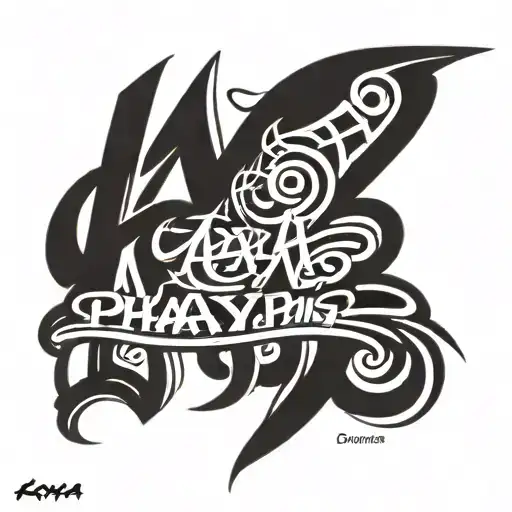 Name "Kaya" with Philippians 4:13 written tattoo design idea