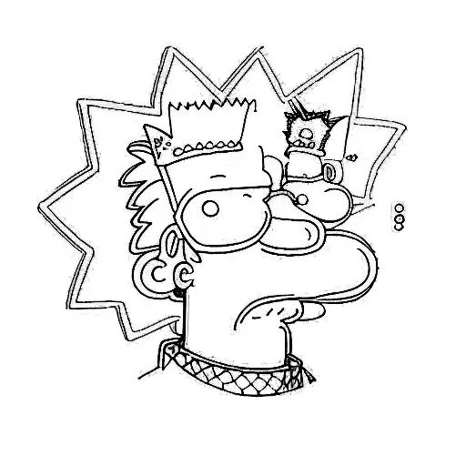 the simpsons tattoo design idea