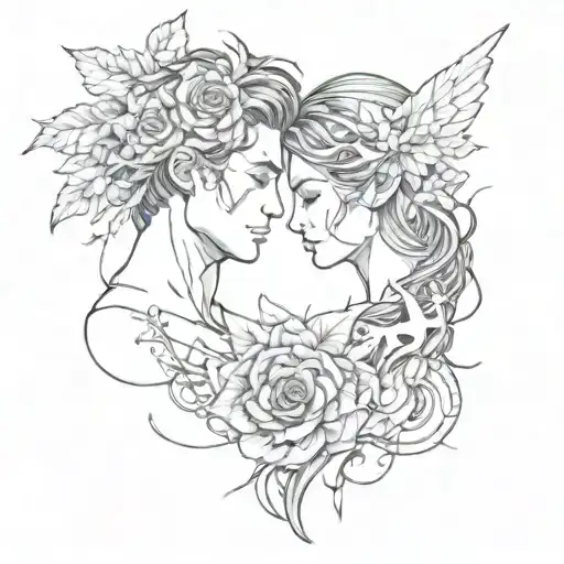 decent tattoo for couples with very complicated and difficult past  tattoo design idea