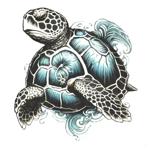 Sea Turtle tattoo design idea