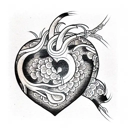 Crying Heart tattoo design idea