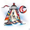 Lighthouse tattoo design idea