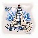 Lighthouse tattoo design idea