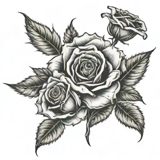 juice wrld and roses dying   tattoo design idea