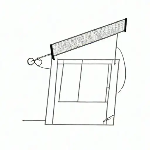 tennis court tattoo design idea