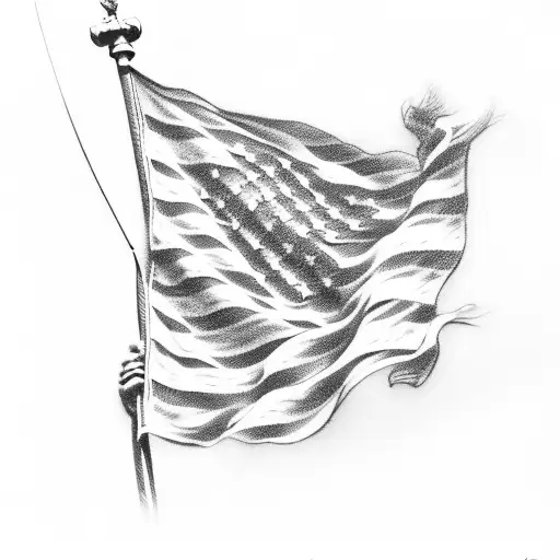 italian and American flag tattoo design idea