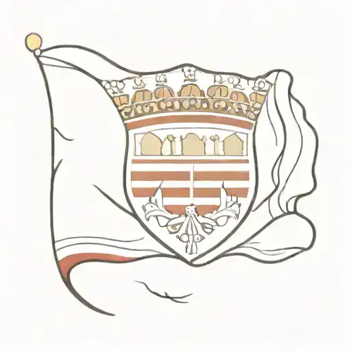 1848 croatia flag intertwined tattoo design idea