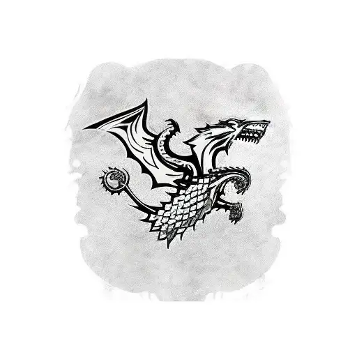 game of thrones + harry potter  tattoo design idea