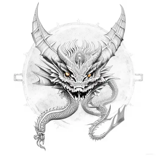 Mexican dragon tattoo design idea