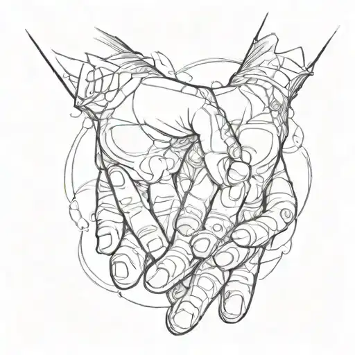 2 inch tattoo of adam's hand/Adam's creation hands tattoo design idea