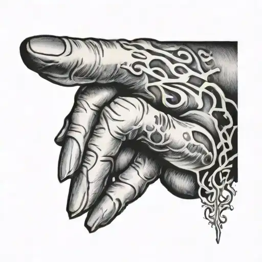 2 inch tattoo of adam's hand/Adam's creation hands tattoo design idea