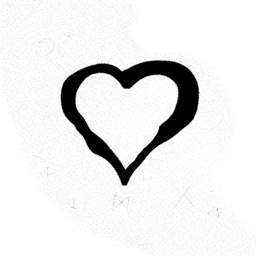 J in a love heart tattoo design idea