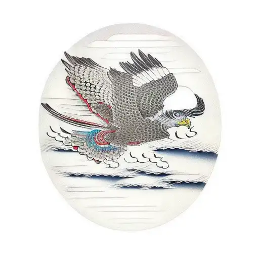 Flying Hawk tattoo design idea