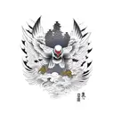 Flying Hawk tattoo design idea