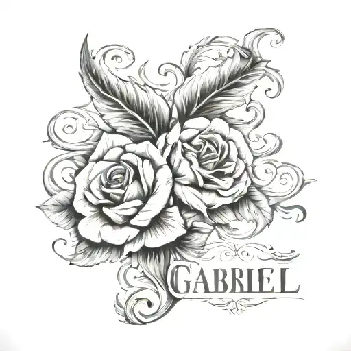Names  Louis and Gabriel tattoo tattoo design idea