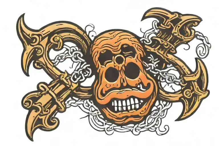 brass knuckles barbed wires  tattoo design idea