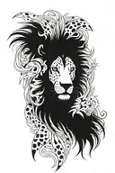 dalmatian lion head tattoo design idea