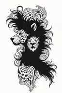 dalmatian lion head tattoo design idea