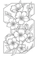 January, February, March, April, May, September, October, and November birth flower bouquet  tattoo design idea