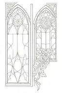gothic cathedral window tattoo design idea
