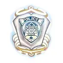 A gaming controller intertwined with a police badge tattoo design idea