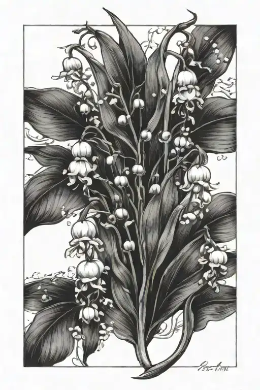 lily of the valley, flickers tattoo design idea