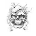 heaven vs hell tattoo design idea