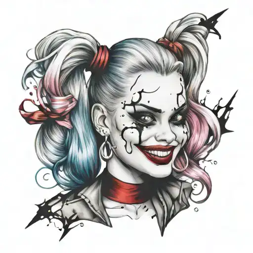 Harley Quinn hahaha tattoo design idea