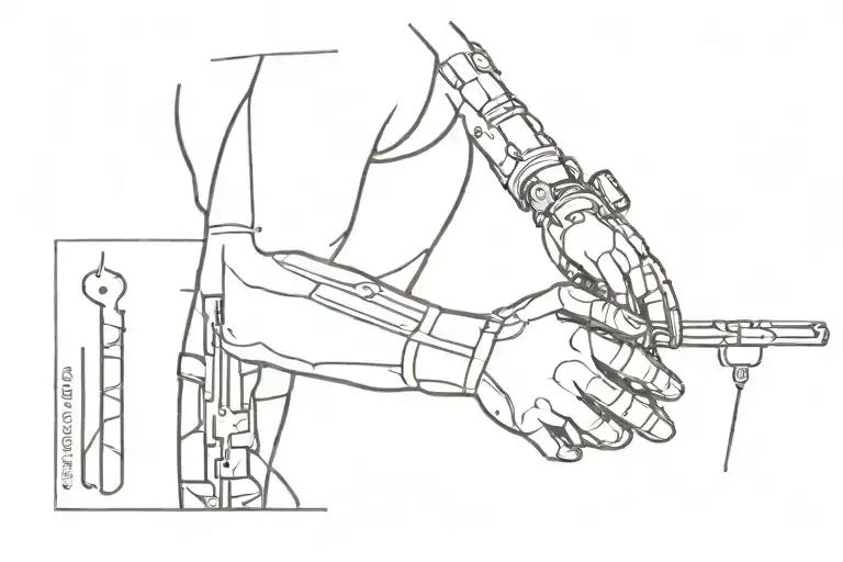 welder welding bones in forearm tattoo tattoo design idea