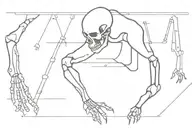 welder welding bones tattoo design idea