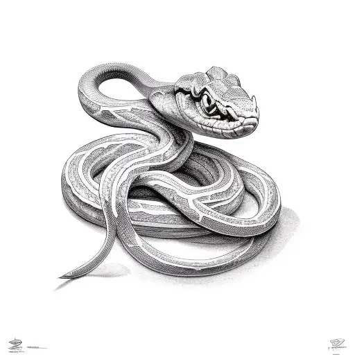 Snake eating itself wrapped around bicep tattoo design idea