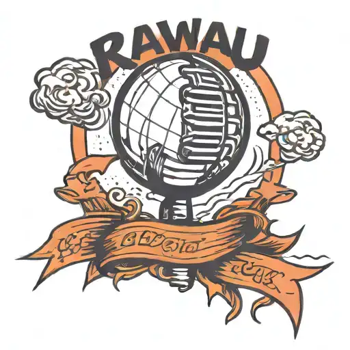 A microphone wrapped around a globe, symbolizing the client's interest in rap music and traveling tattoo design idea