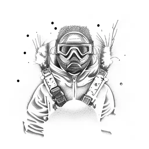 snowboarding method tattoo design idea