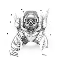 snowboarding method tattoo design idea