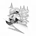 snowboarding method tattoo design idea